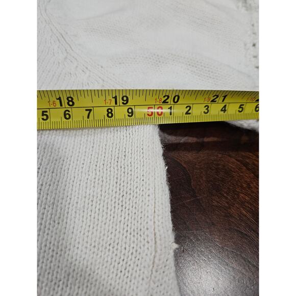 Vintage Shenanigians Embroidered Sweater Short Sleeve White Size M 90s - Picture 5 of 7